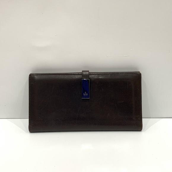 Gucci Brown Bifold Long Wallet Sku#85426 (Gently used, scratches) - Picture 1 of 14